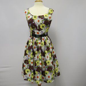 PRADA Floral Print Flared Dress